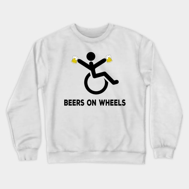 Beers on Wheels Crewneck Sweatshirt by DeesDeesigns